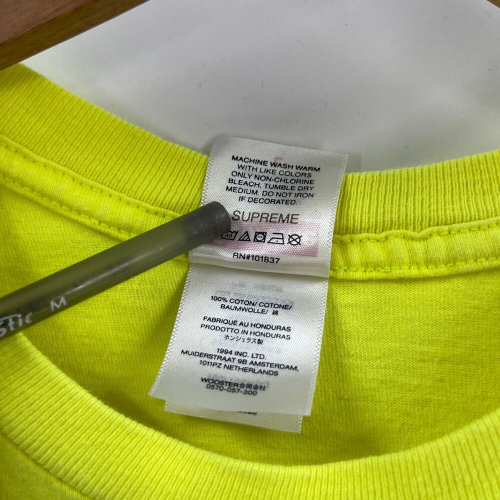 SS25 2025 Supreme NYC MF Doom Doomsday Receiver Tee in Fluorescent Yellow L - Picture 5 of 5